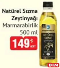 MARMARABİRLİK NATÜREL SIZMA ZEYTİNYAĞI 500 ML